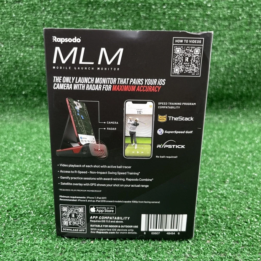 Rapsodo Mobile Golf Launch Monitor With Case Black and Red New